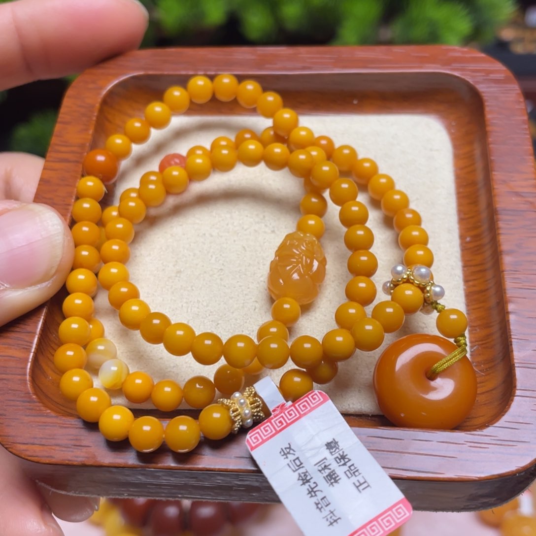 蜜蜡手链未镶嵌手串