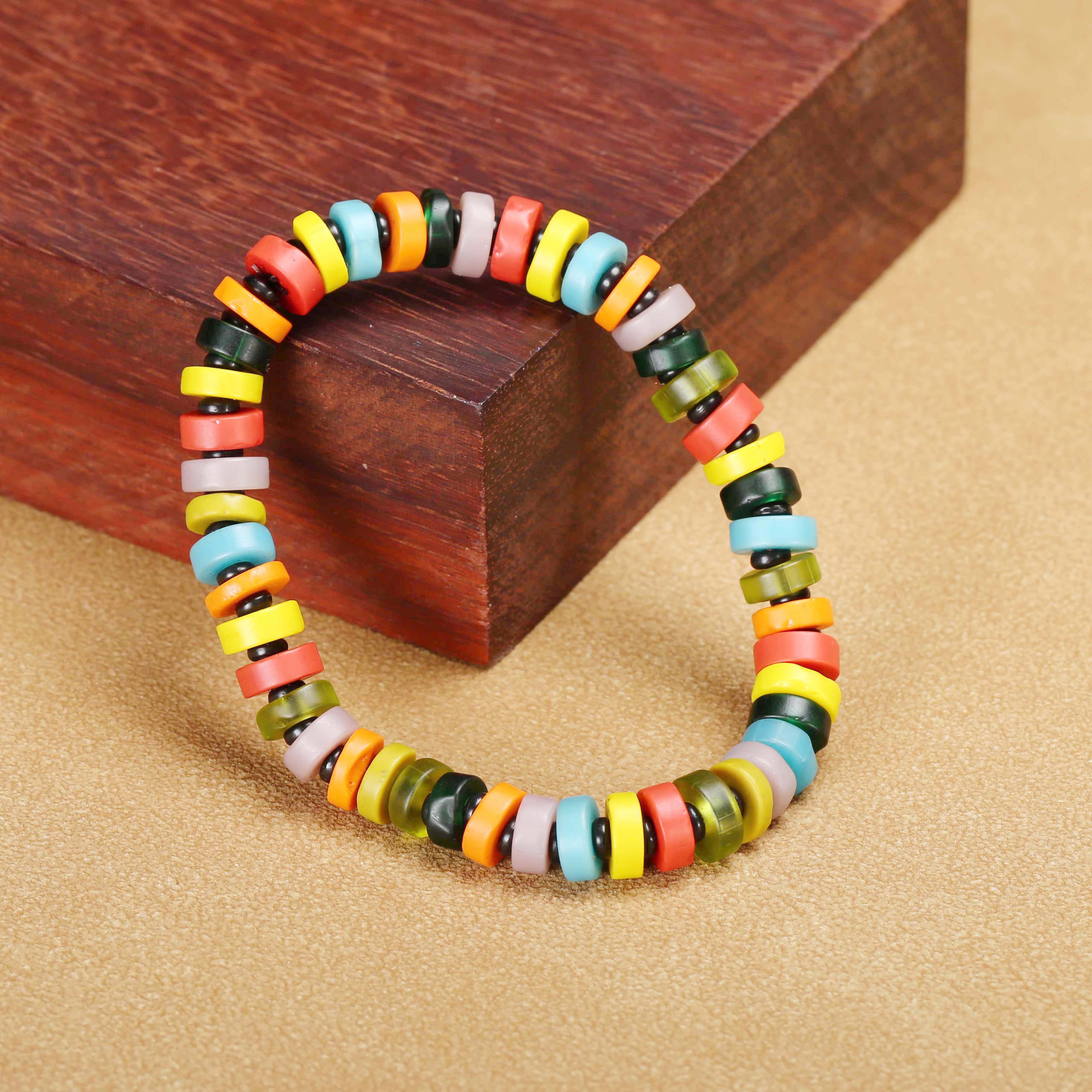 【济文阁】JFYG25010808十九世纪 多彩药片琉璃手链