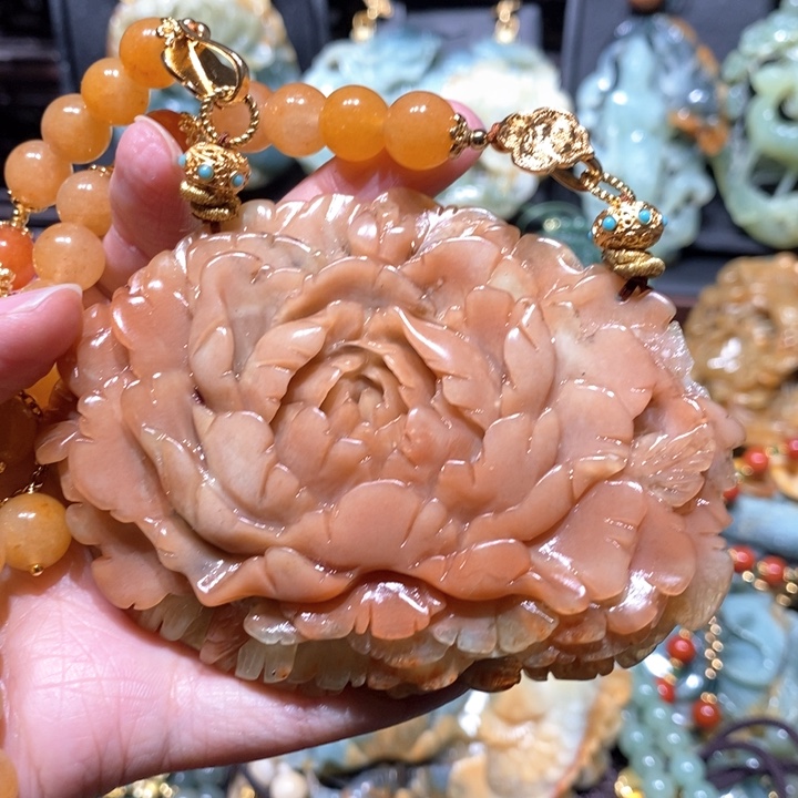 岫玉毛衣链未镶嵌一***～