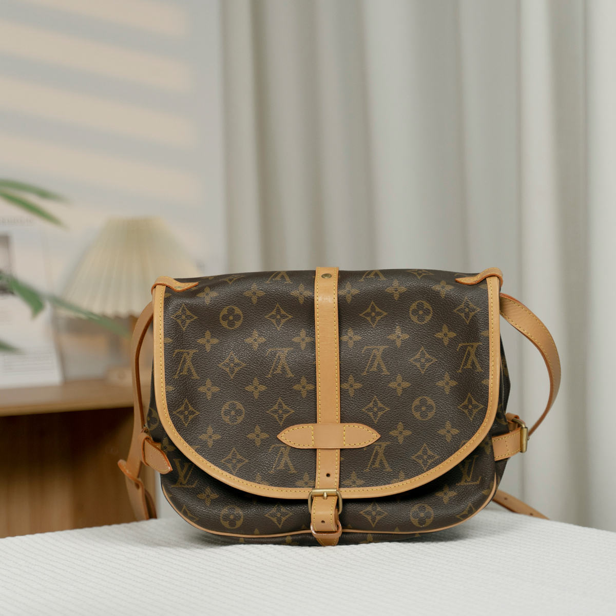 修复品 LV路易威登中古双子星小号经典老花单肩斜挎包