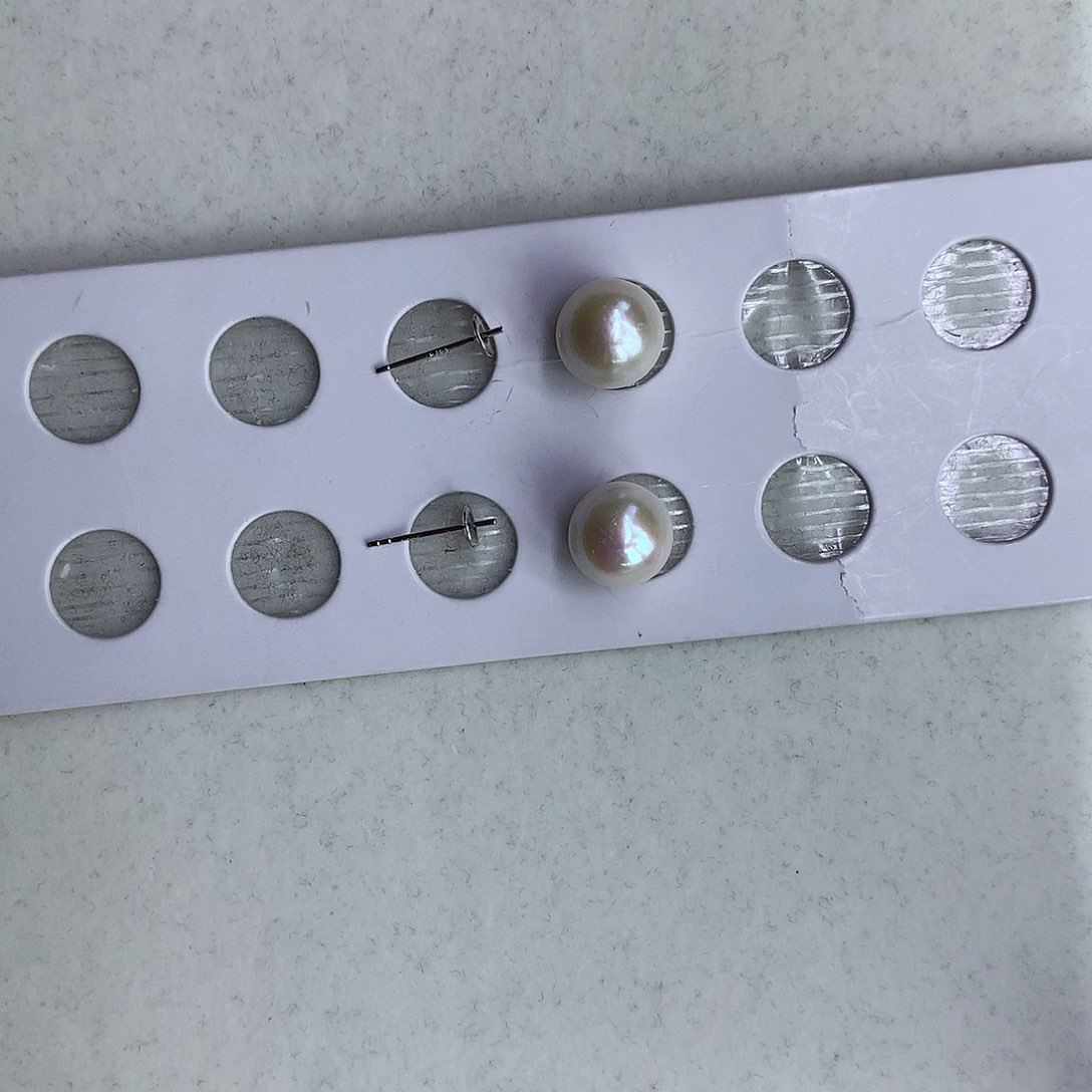 淡水珍珠颈饰未镶嵌耳钉