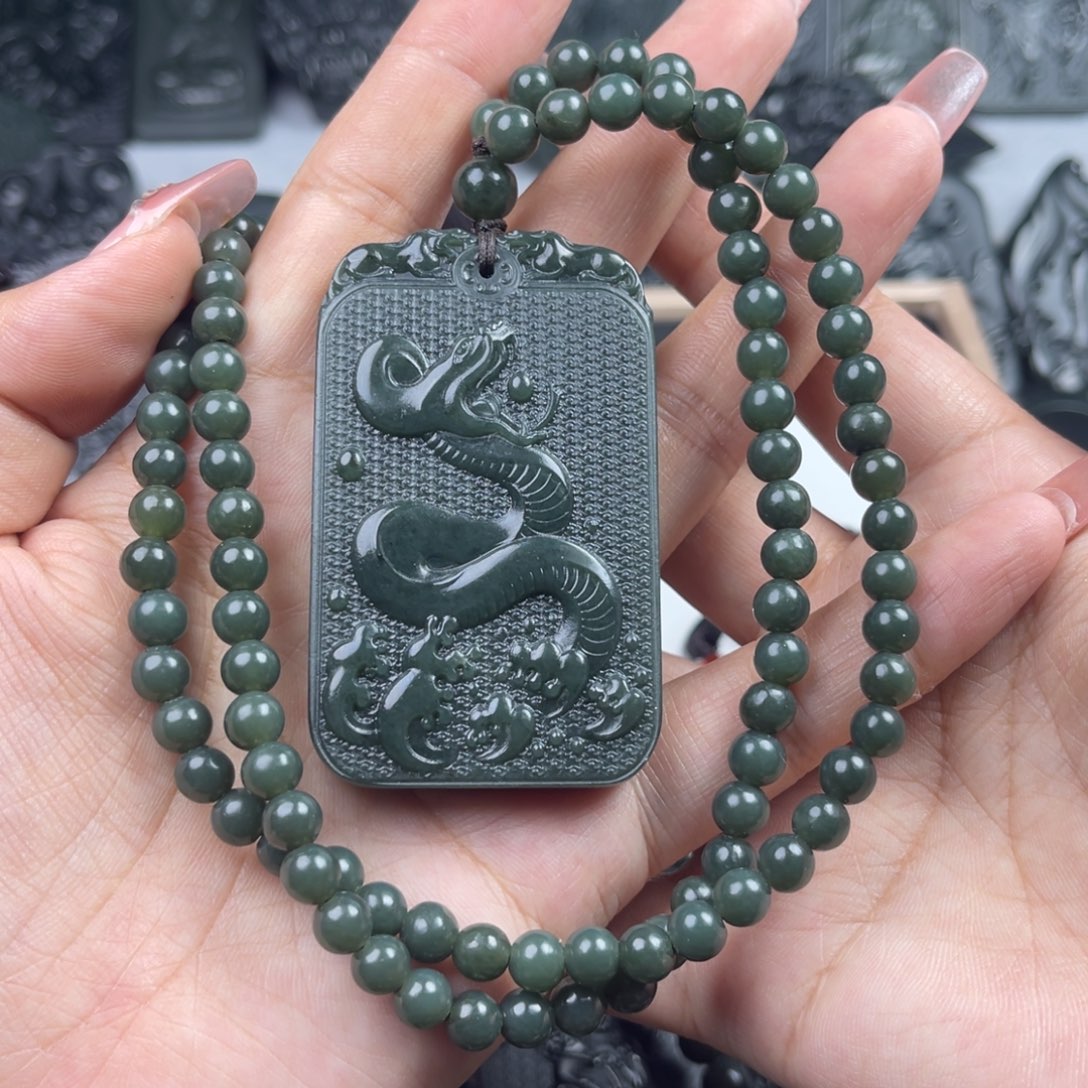 和田玉（青玉）未镶嵌颈饰