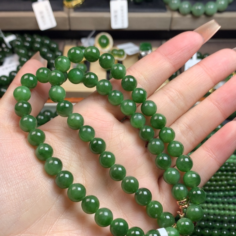 【闪购商品】和田玉（碧玉）颈饰未镶嵌新人福利8m