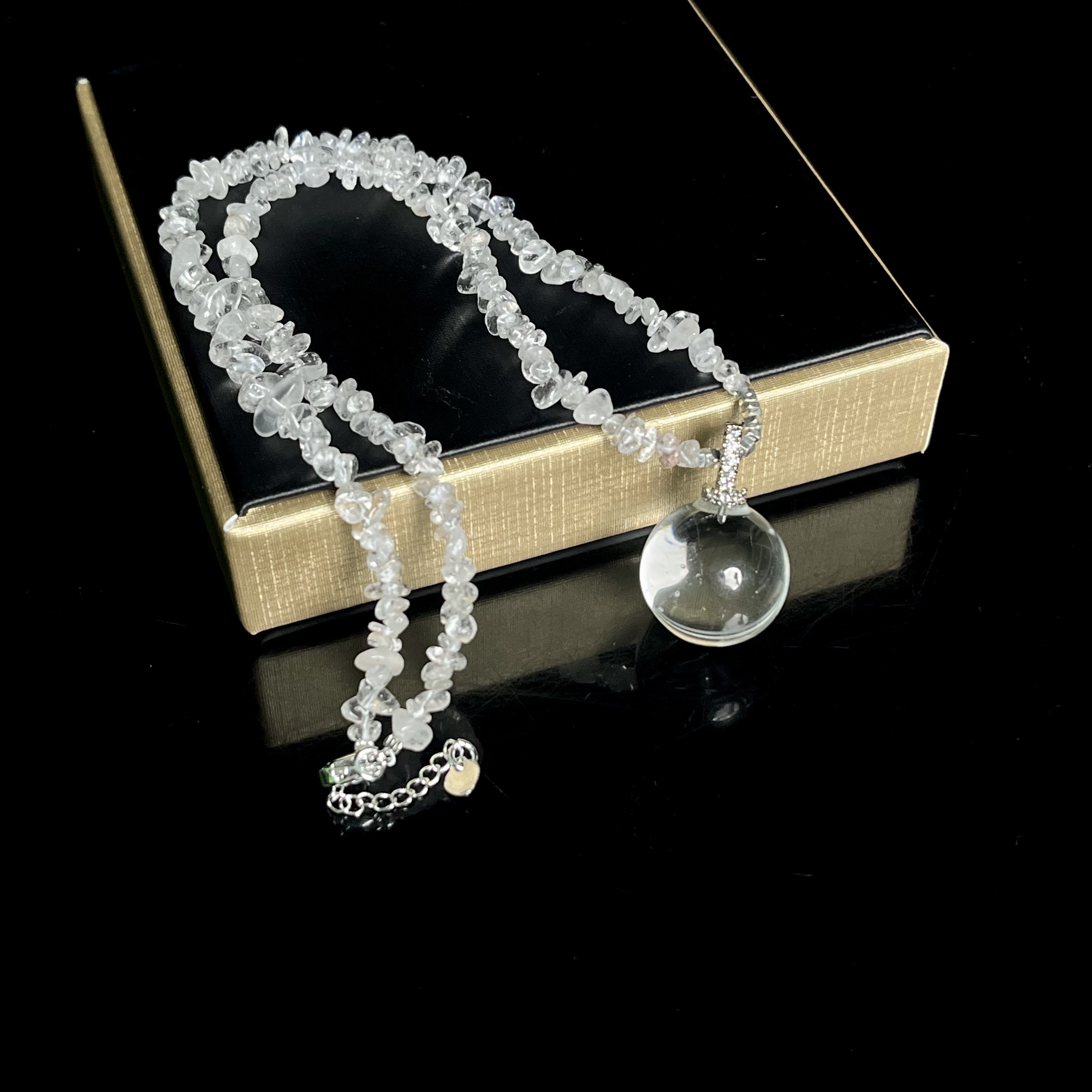 净体闪灵白水泡泡珠19mm+吊坠V8002多样性发其一简约