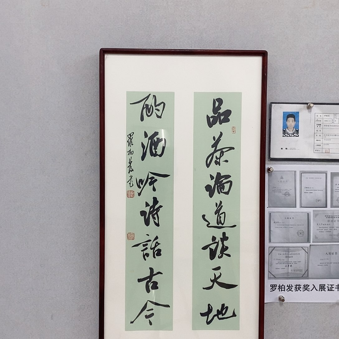 书法罗柏发书法品茶