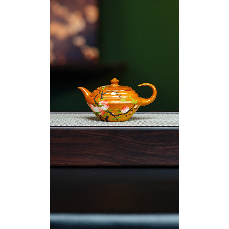 宜兴紫砂 玲珑合欢 黄金段 李志刚h399