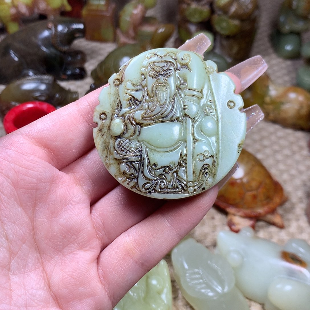 白玉菩提吊坠挂件