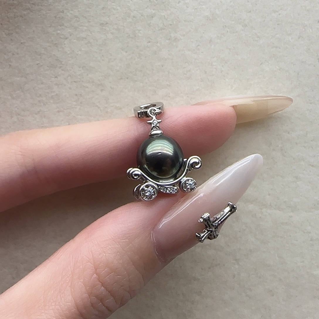 吊坠15海水珍珠银S925镶嵌