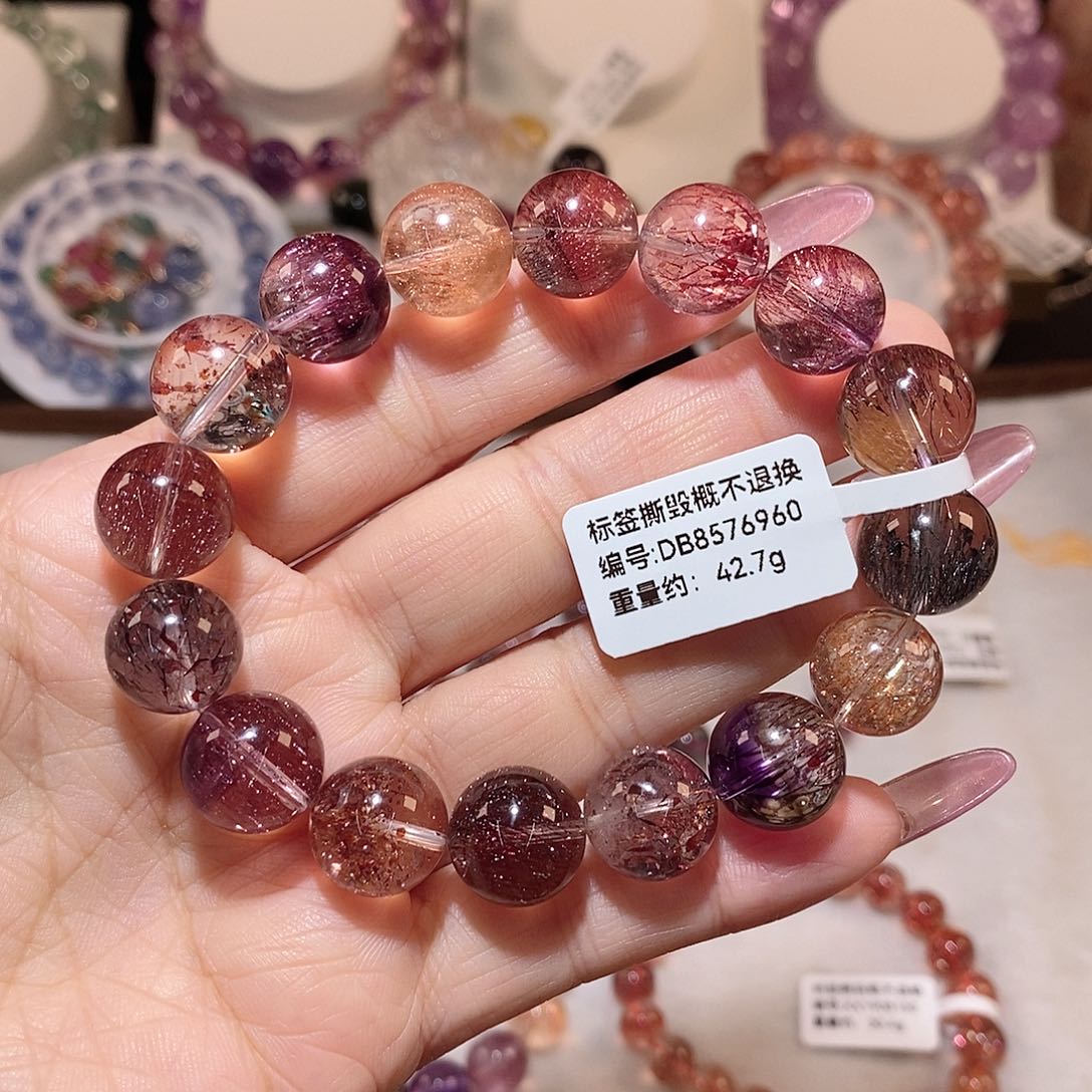 水晶手链未镶嵌大*姐彩超七