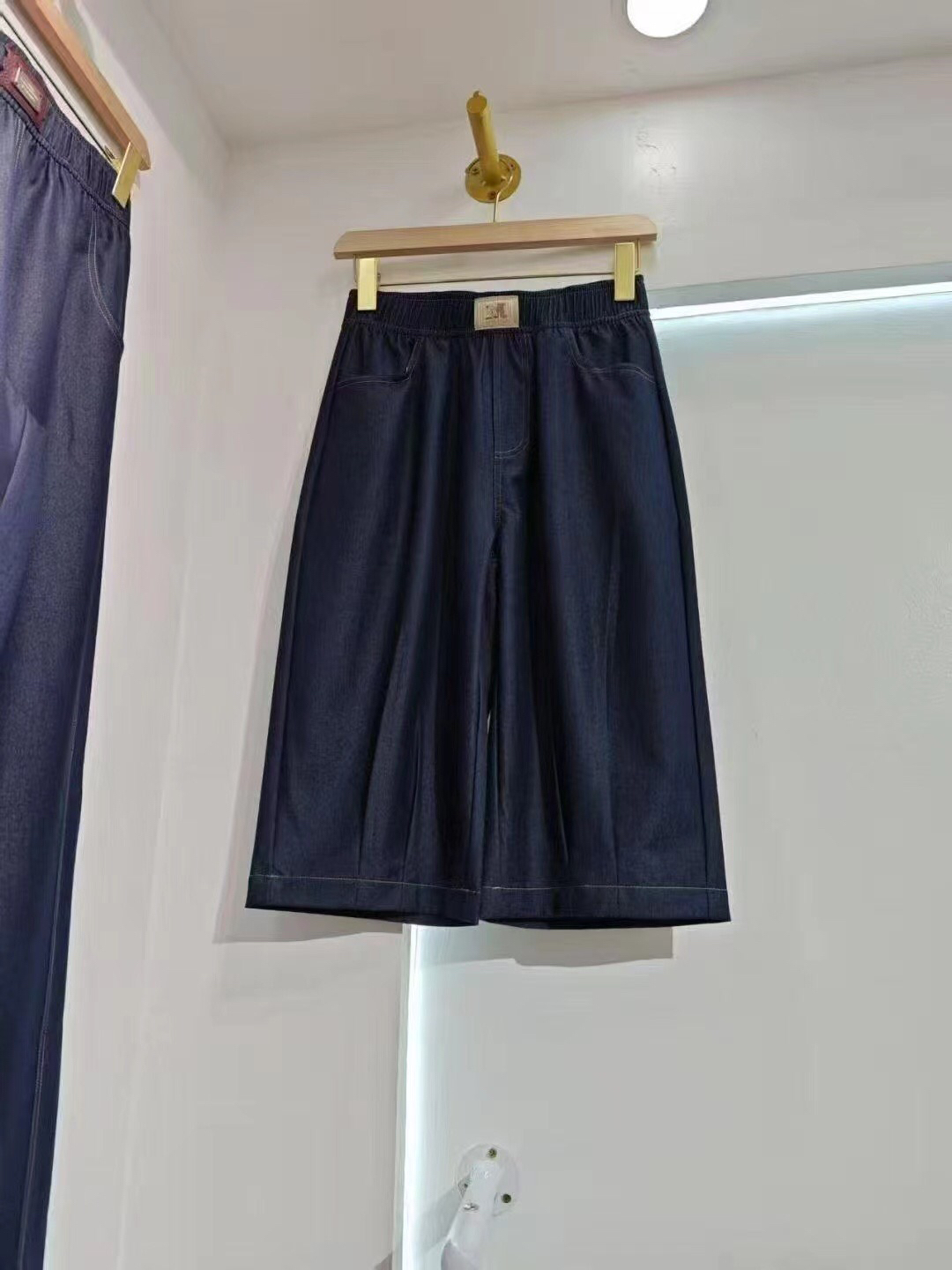 【亏本清仓】七分7803牛仔裤女夏薄款松紧腰宽松显瘦百搭冰丝直筒裤