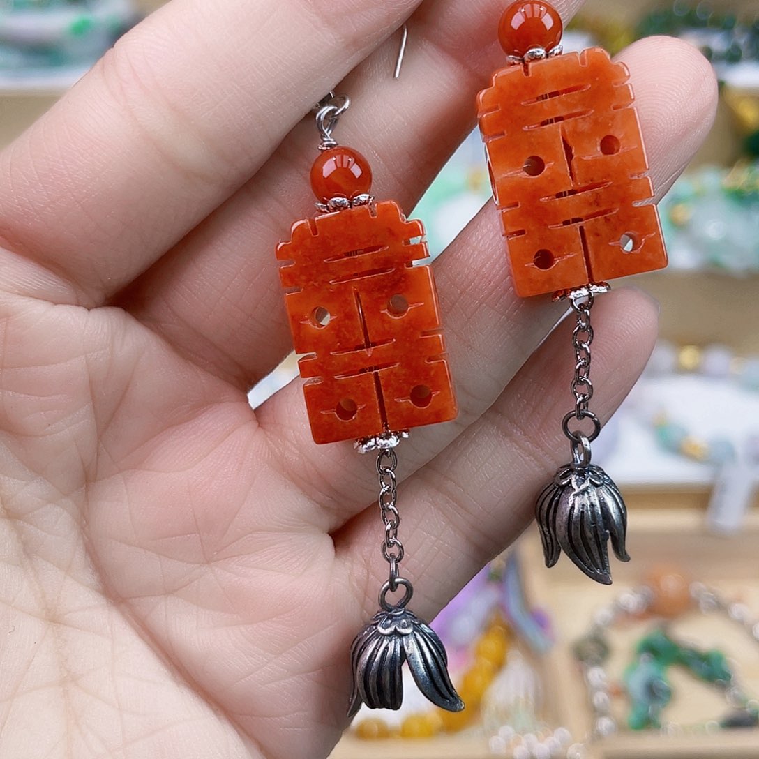 翡翠未镶嵌手链耳坠