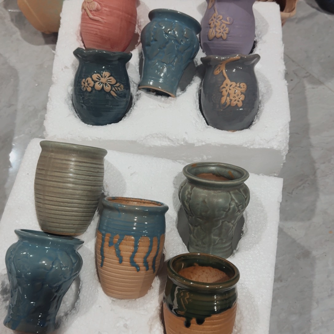 紫砂花盆粗陶盆醋