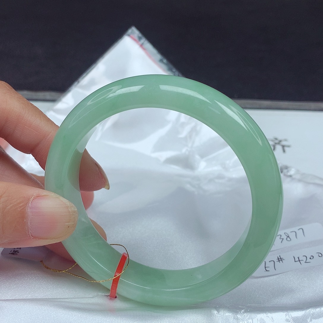 未镶嵌手镯翡翠57圈3877