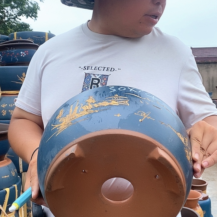 紫砂花盆紫砂花盆盆栽植物观赏