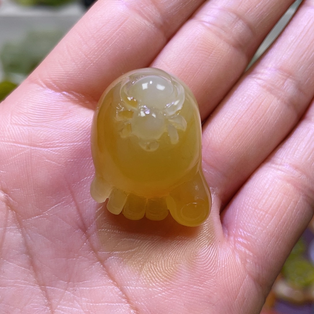 蛇纹石玉颈饰银S925镀金镶嵌༼*