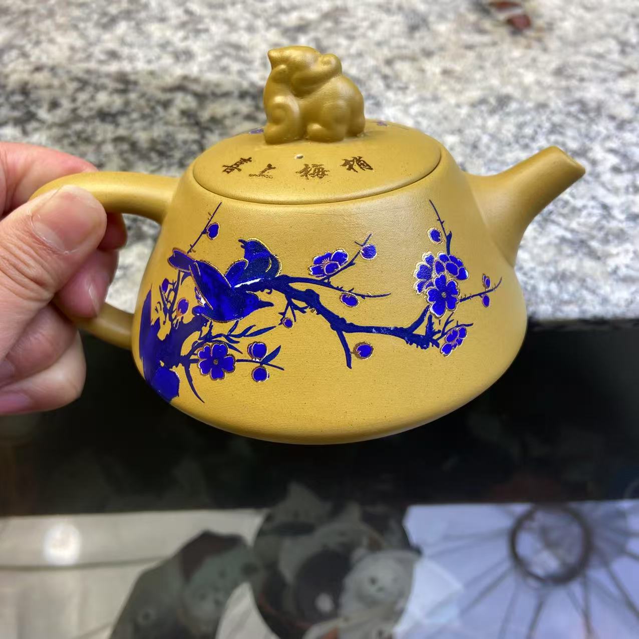 【闪购商品】黄金段泥石瓢喜上眉梢凤鸣壶