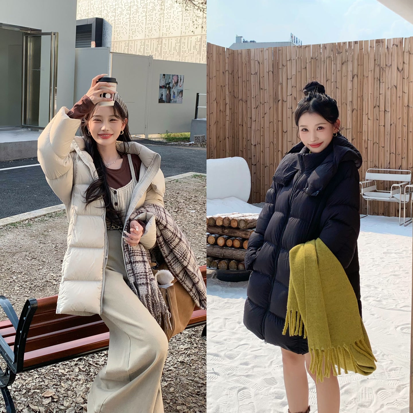 陈六六CHENLIULIU【冬日初雪】新国标90白鸭绒泡芙感超保暖羽绒服