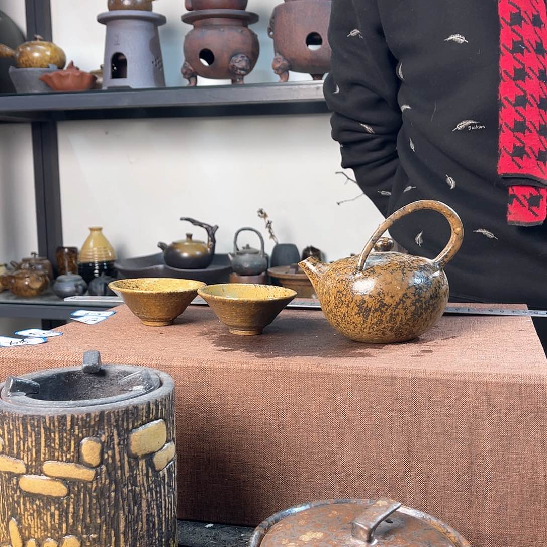 紫泥茶壶紫砂粗陶茶器