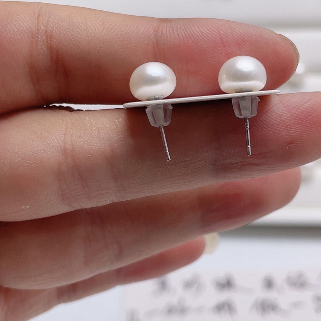 银S925镶嵌耳饰淡水珍珠ヾ****ﾉ