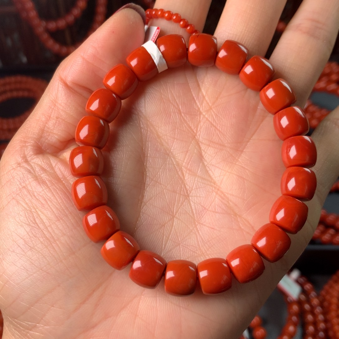 南红玛瑙手链未镶嵌N****n9m手链糖