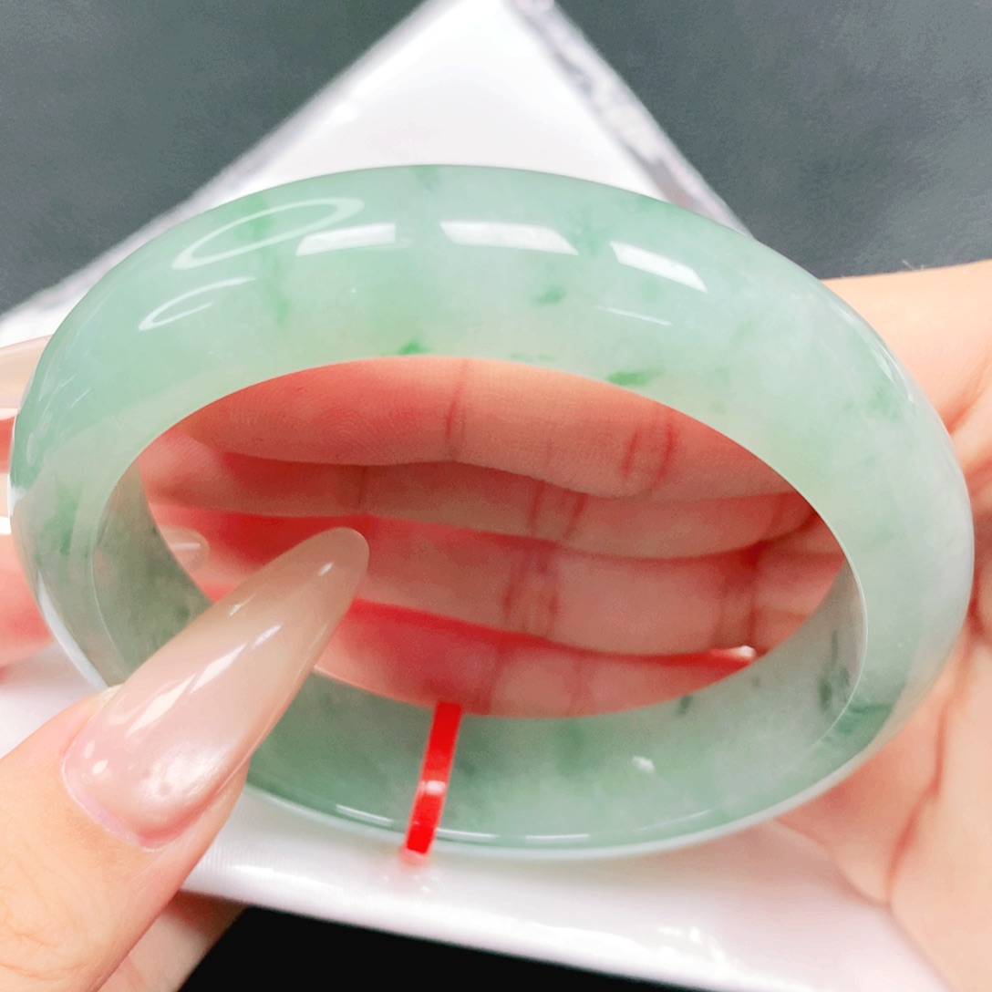 翡翠未镶嵌手镯58.59