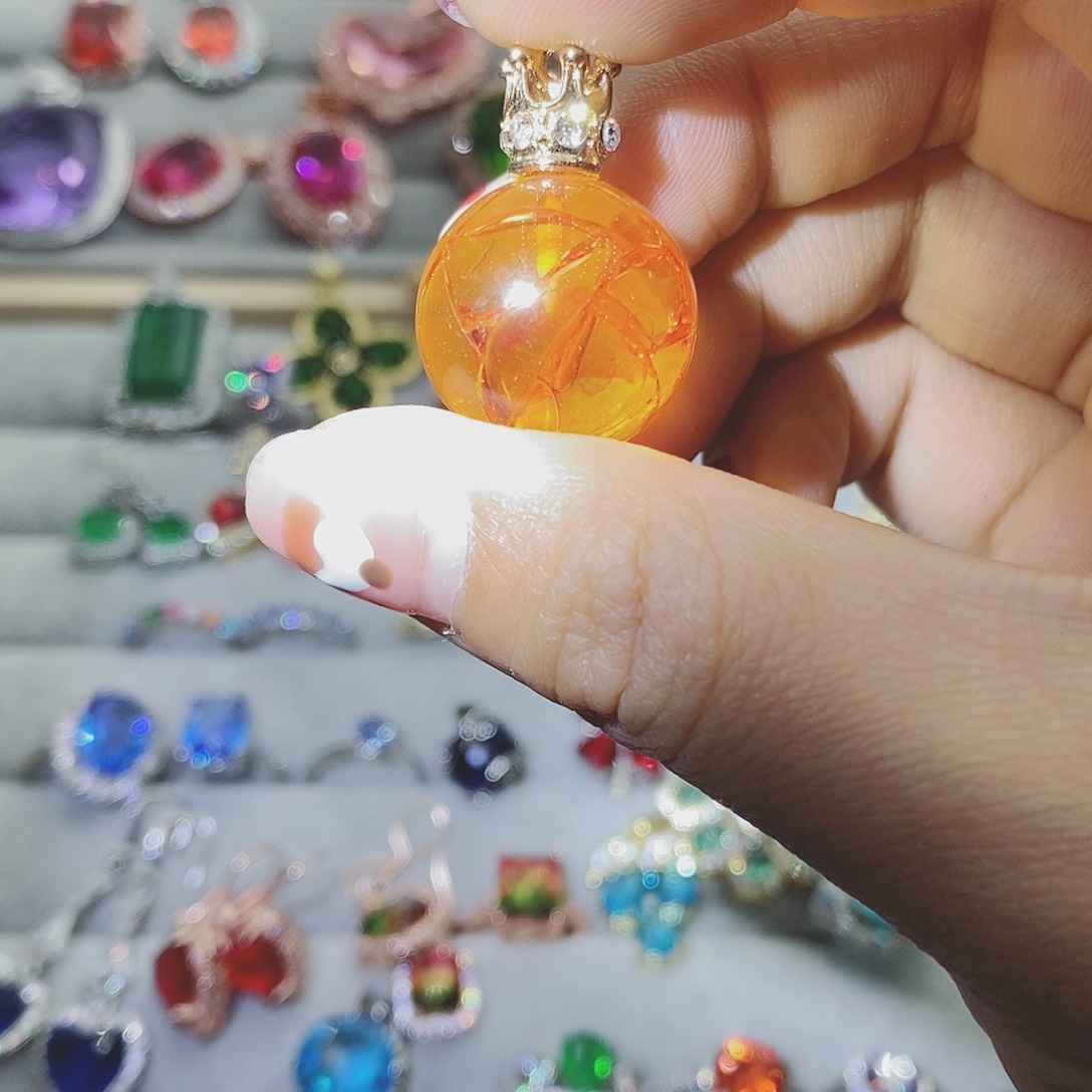 【闪购商品】托帕石耳饰银S925镶嵌