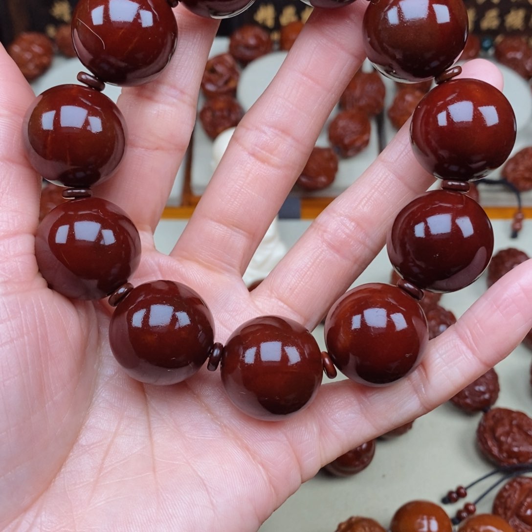 橄榄核吊坠?****?光珠， 