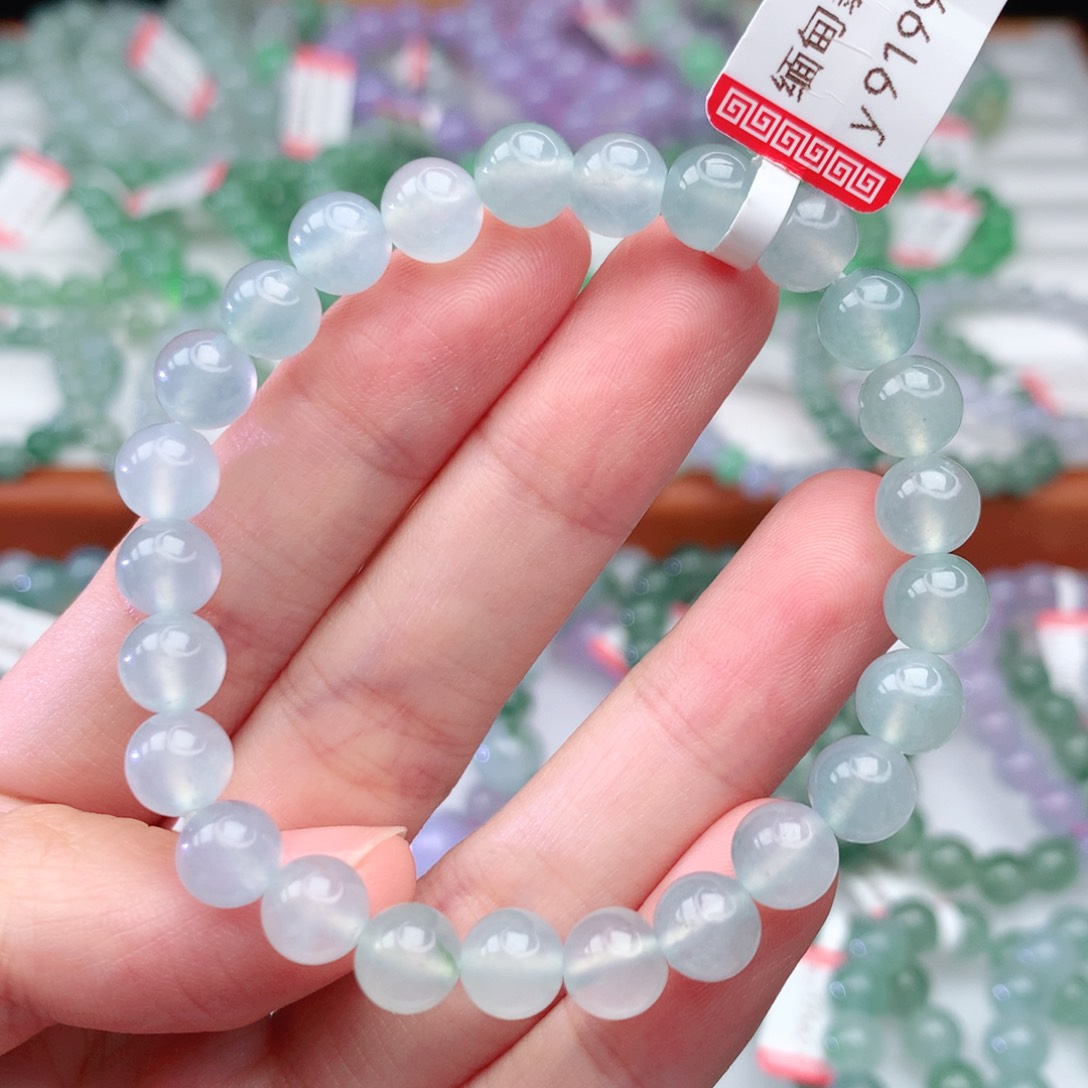 翡翠手链未镶嵌翡翠7.3mm