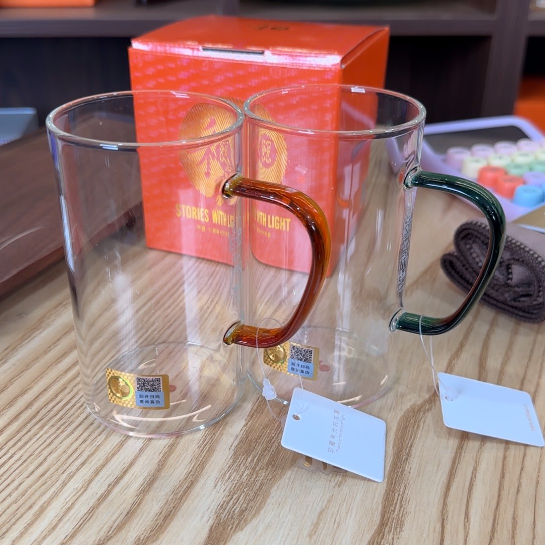 禾器清简杯墨绿色+琥珀色