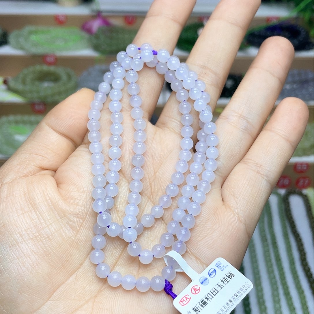 和田玉颈饰未镶嵌5mm