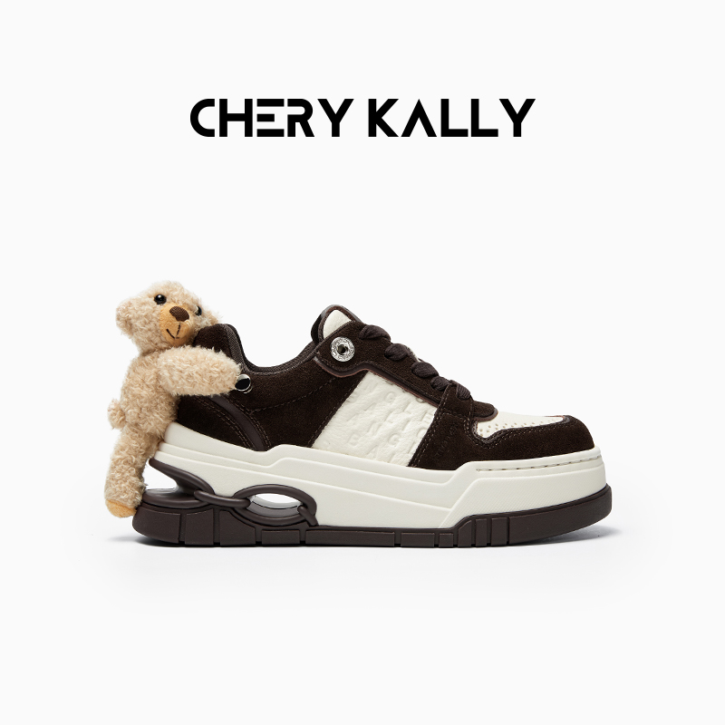 CHERY KALLY时尚休闲女鞋经典百搭小众鞋子厚底系带板鞋963XB5616