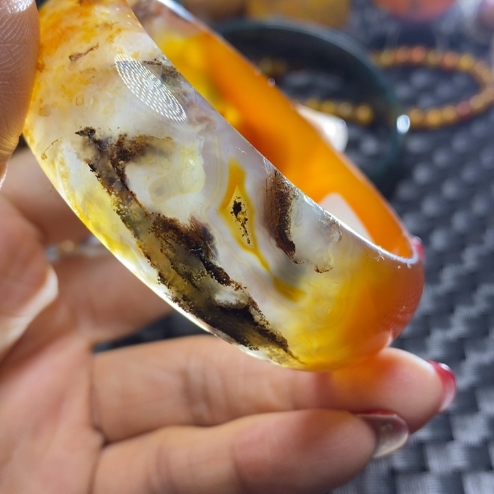 玛瑙/玉髓颈饰足银镀金镶嵌