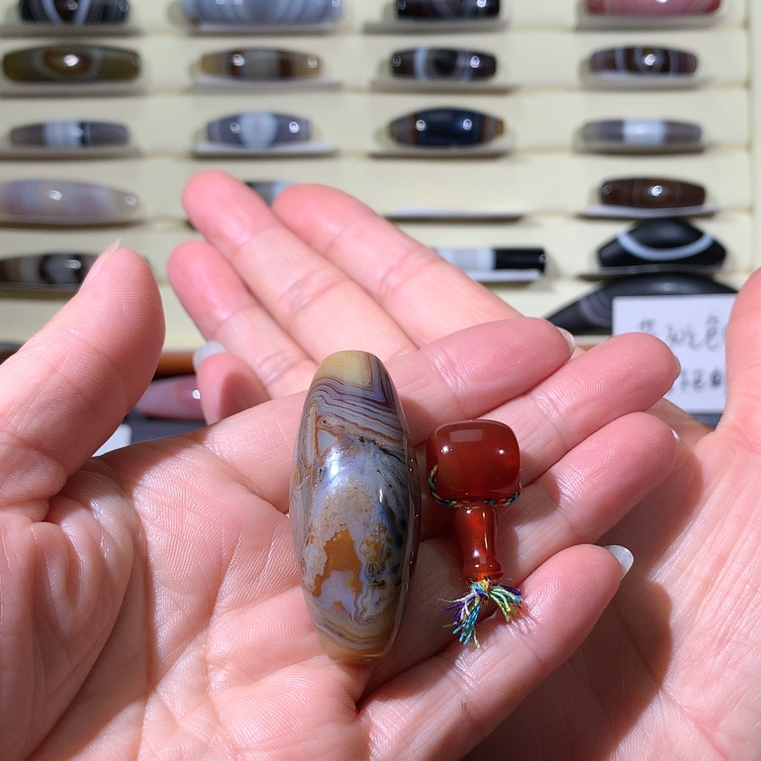 古***️玛瑙/玉髓未镶嵌颈饰