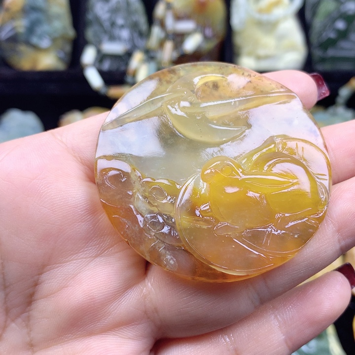 岫玉挂坠未镶嵌挂坠