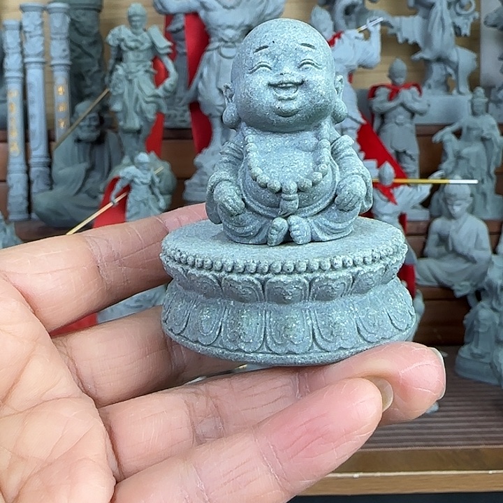 石材弥勒+莲花底座