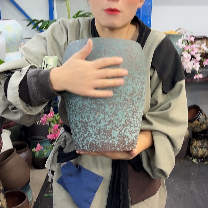 20×29 -粗陶花盆有孔-买买买