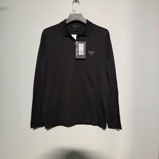 未使用 Prada/普拉达 黑色新款polo长袖L码价9800