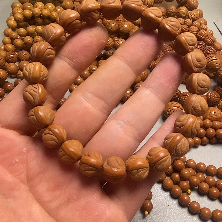 桃核手串龙纹单圈11.5