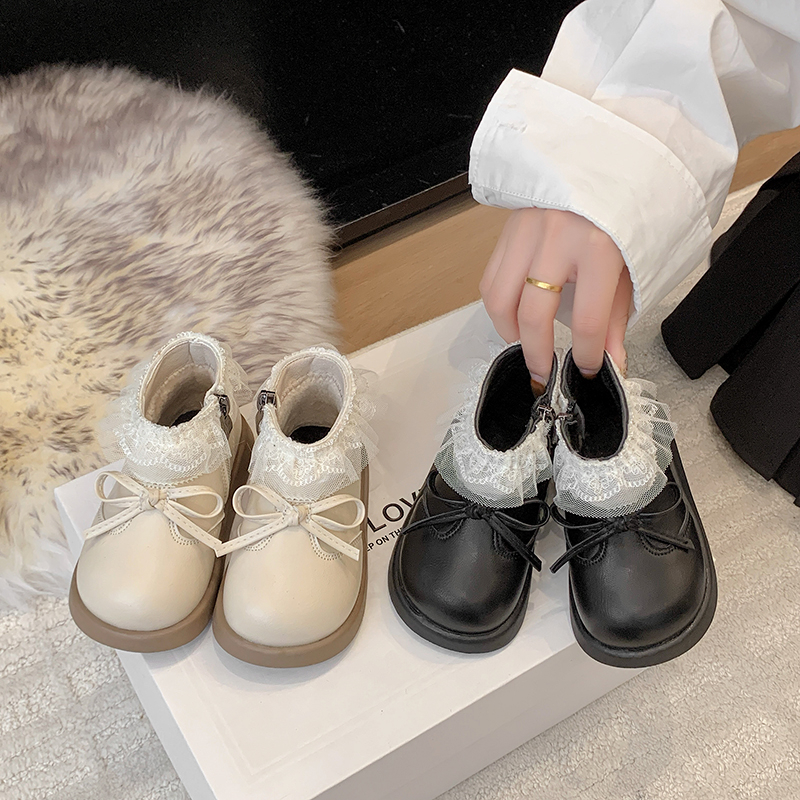 女宝宝鞋子冬季软底女宝公主靴子软底婴儿学步鞋加绒女童儿童靴子