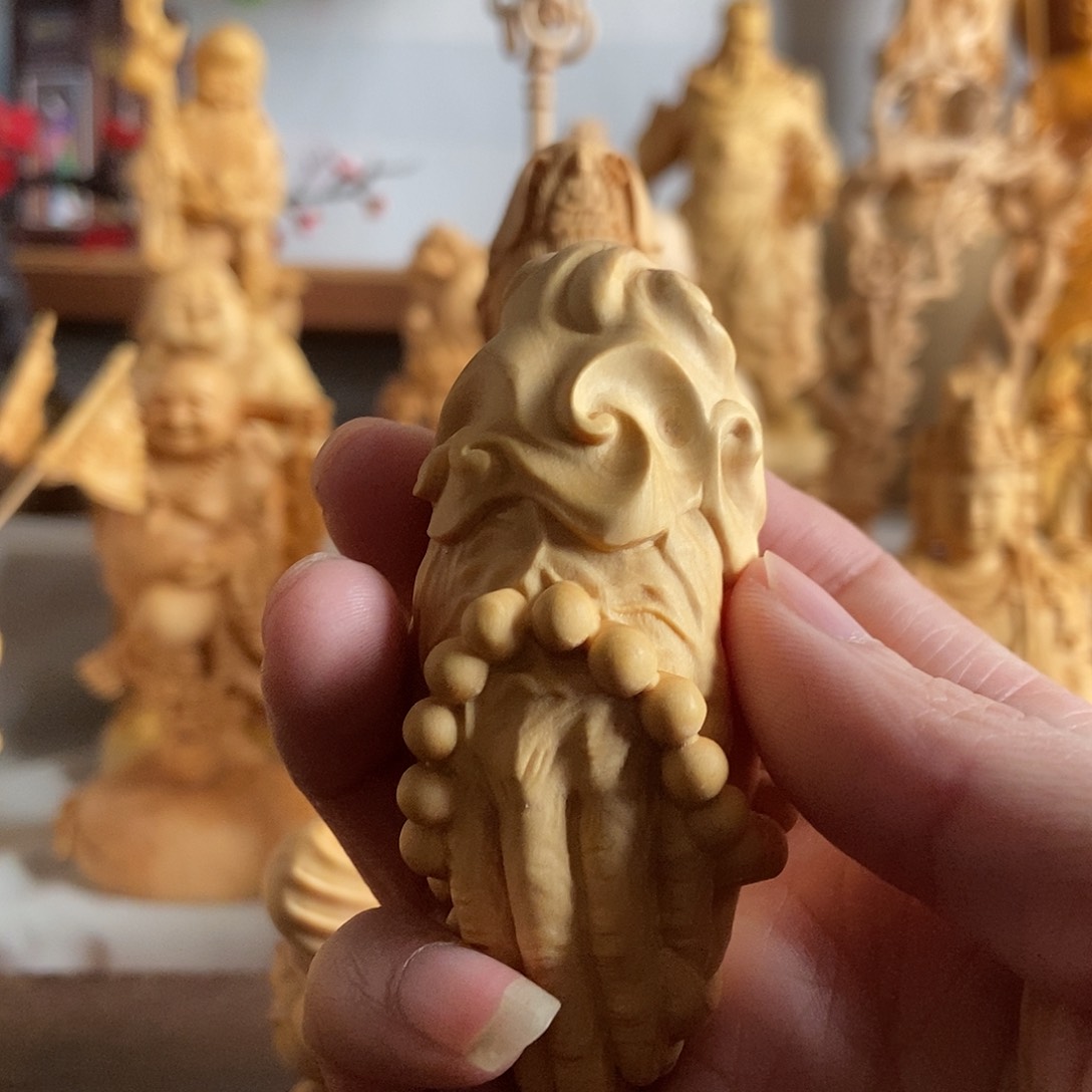 木笪*某小叶黄杨木雕佛手