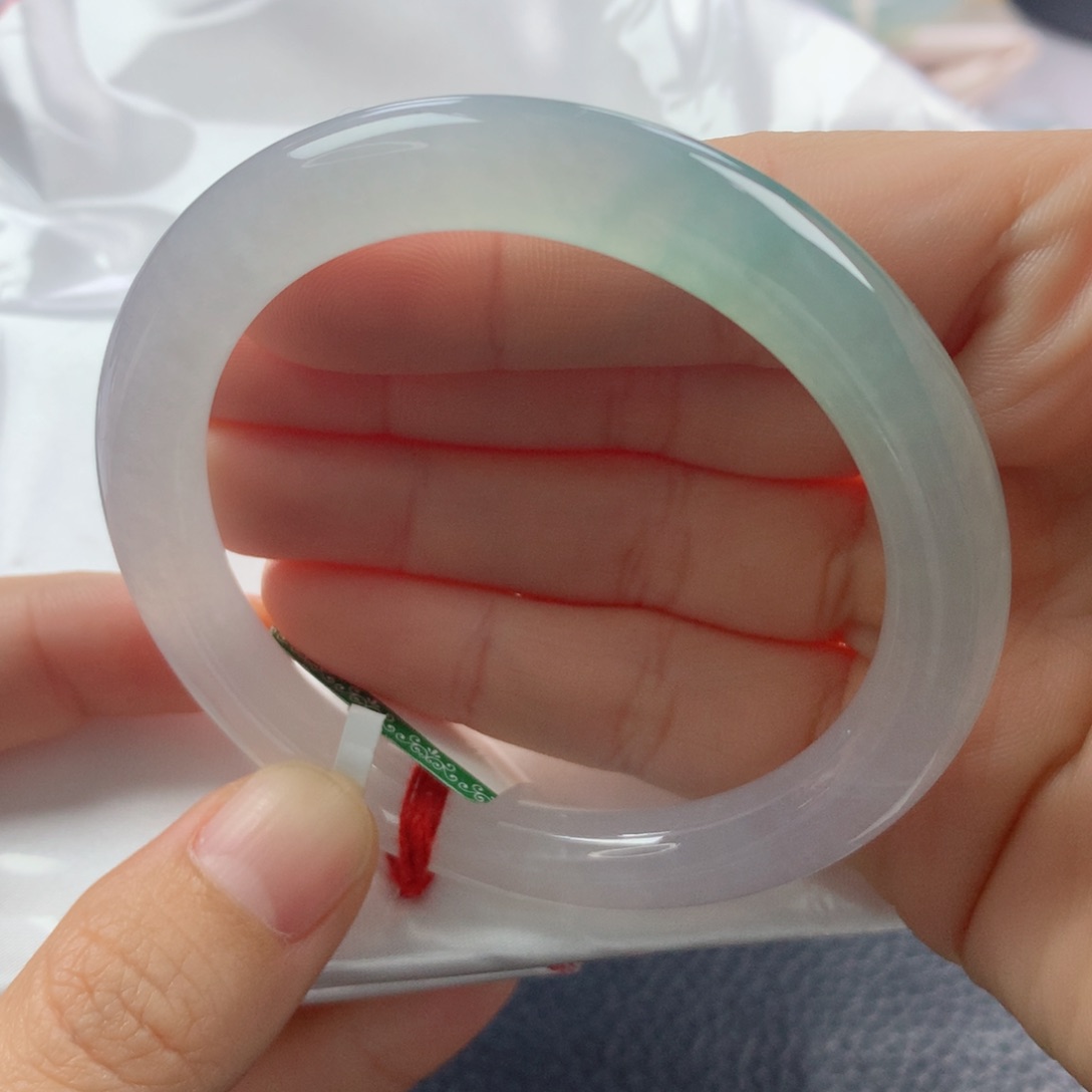 未镶嵌手镯翡翠缅甸天然翡翠A货53.6圆