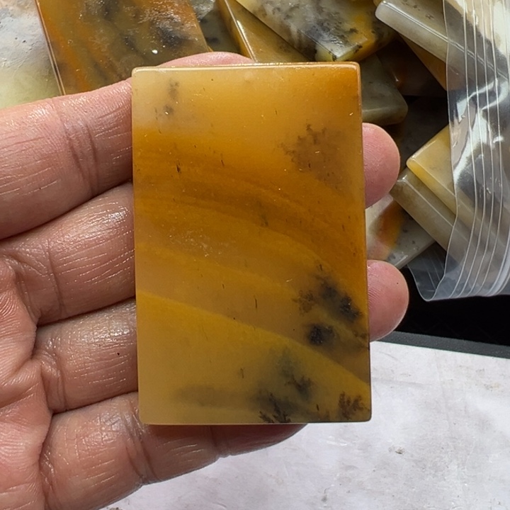 石英质玉（黄龙玉）颈饰未镶嵌