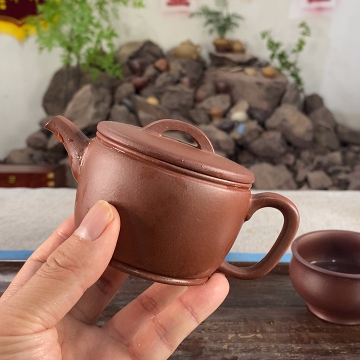 紫砂茶壶宜兴紫砂老紫泥200