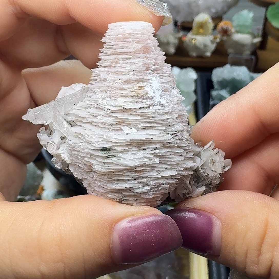 石材千层方解粉色