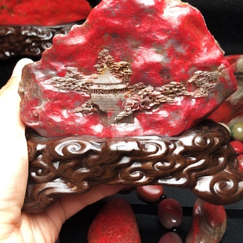 昌化鸡血石昌化鸡血石摆件