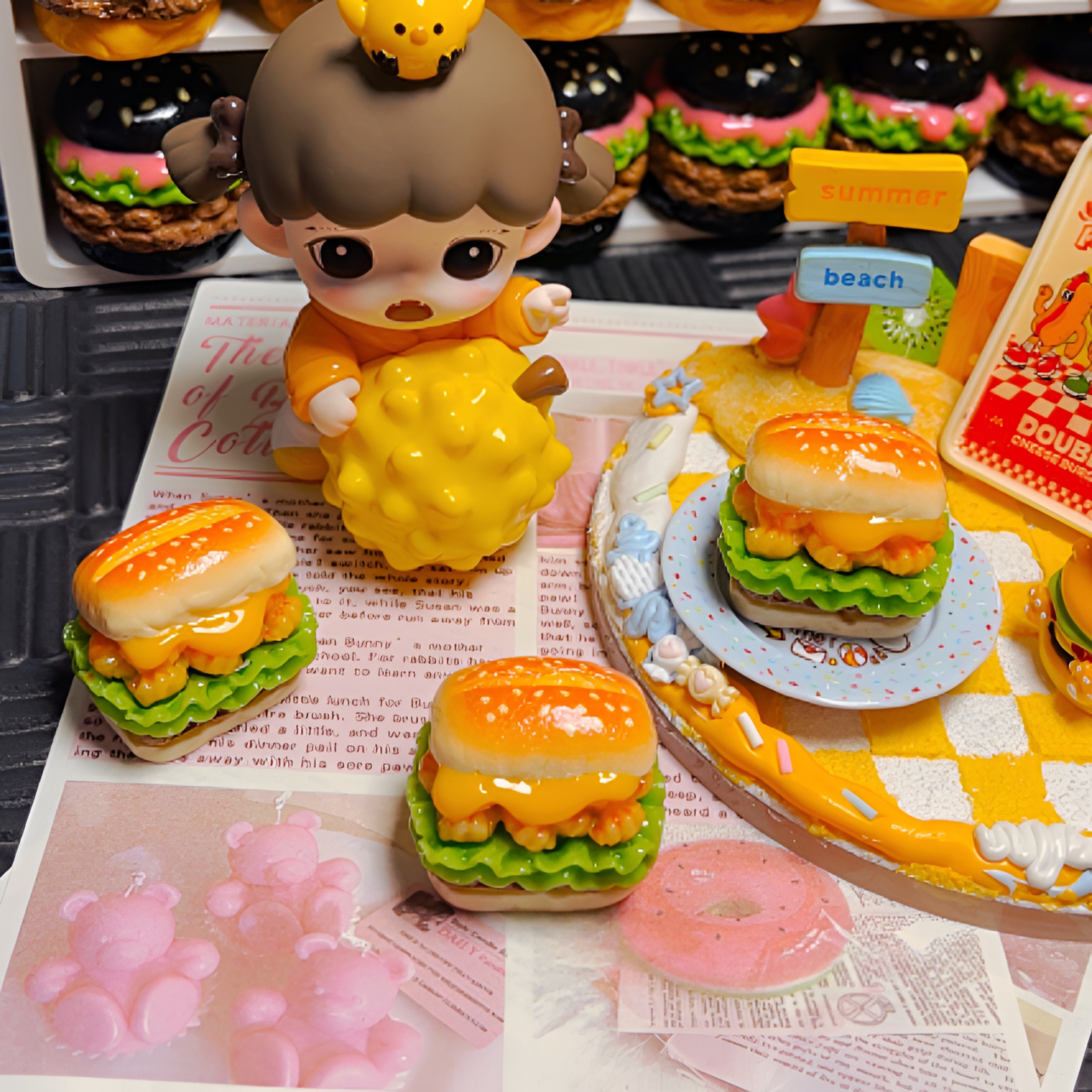 树脂配件炸虾汉堡炸炸炸！库存不多！