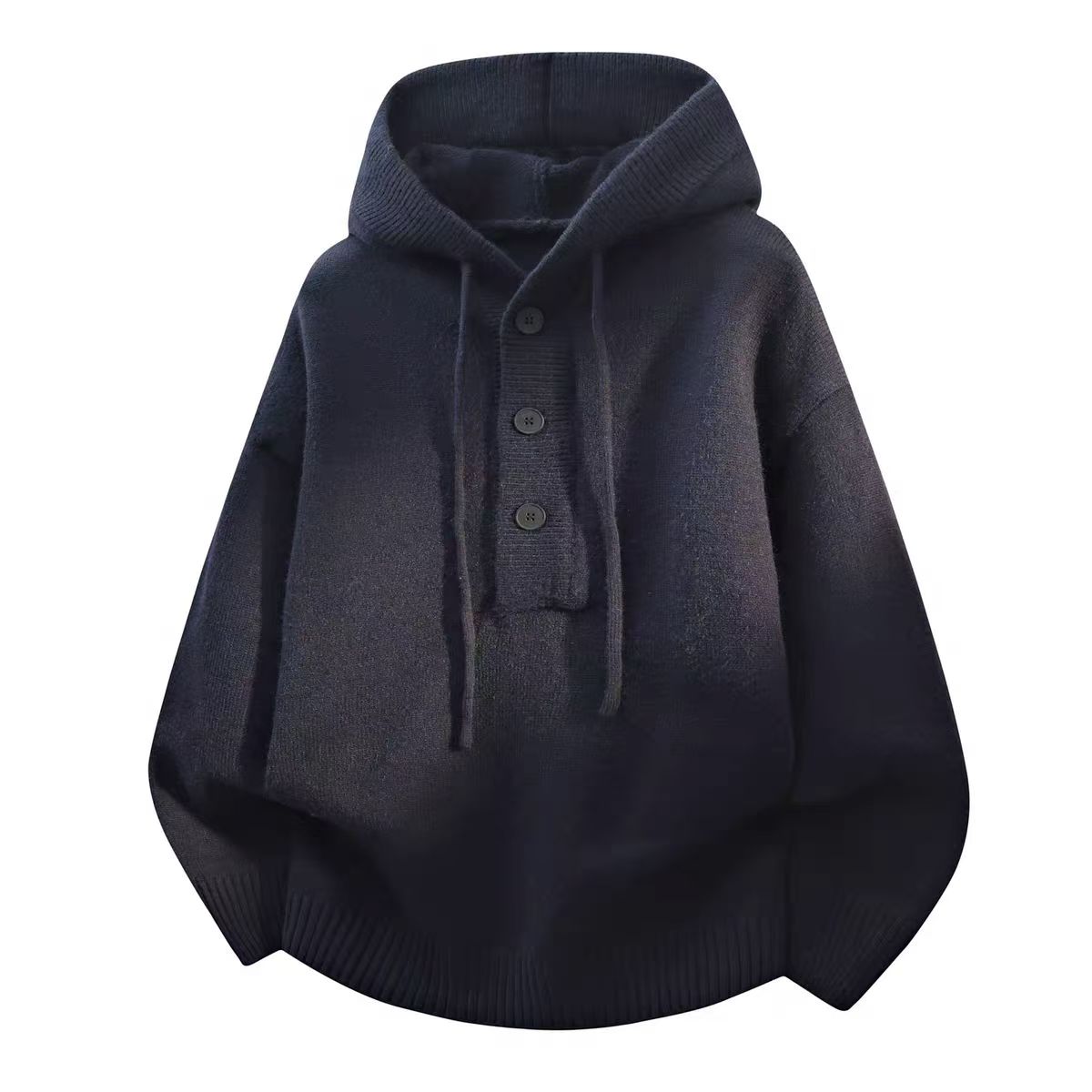 84【衣长65~图片不符】针织连帽毛衣秋冬复古连帽针织衫百搭休闲