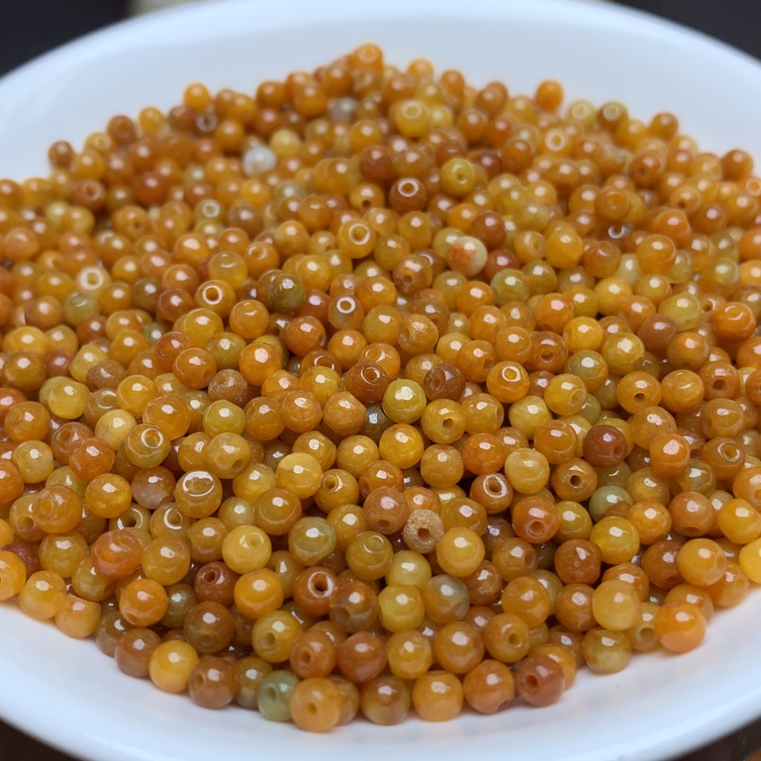 【闪购商品】翡翠手链未镶嵌卡3.5冰黄100个