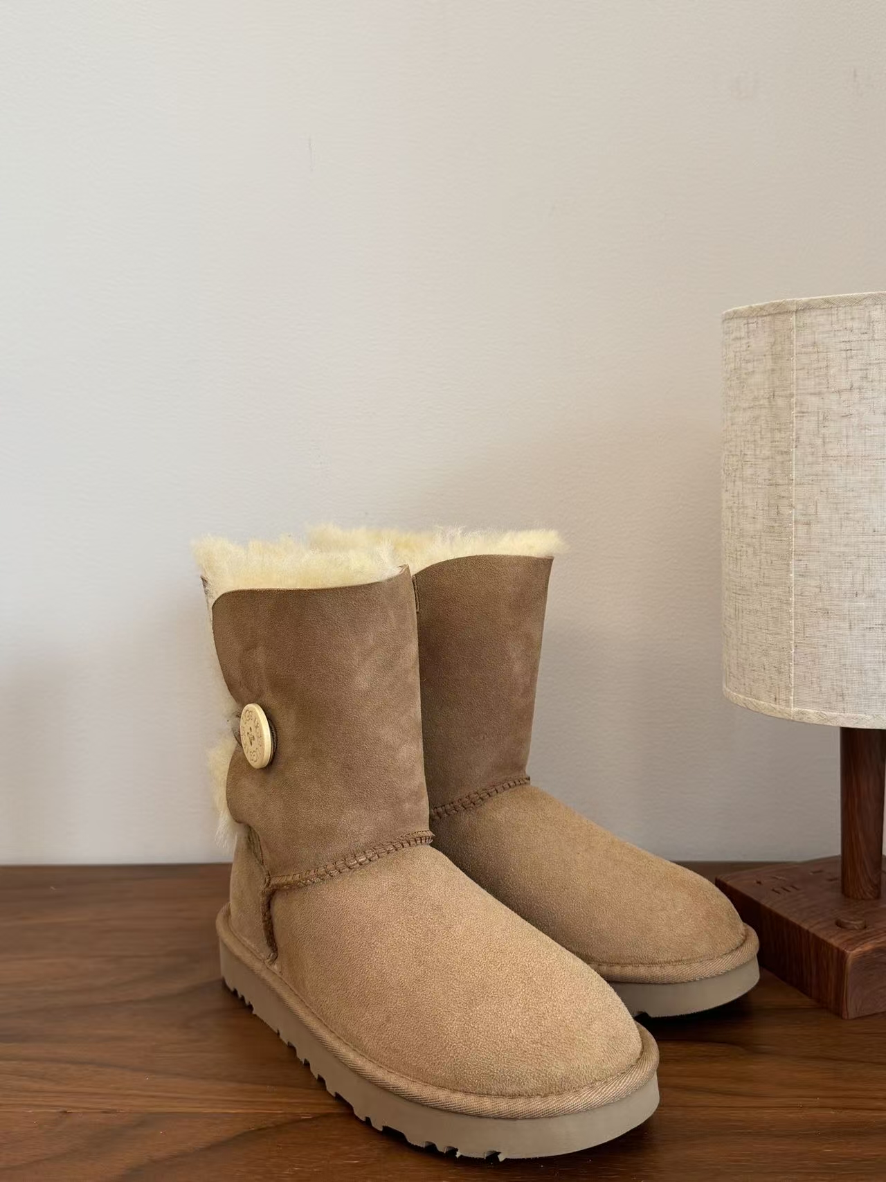 【经典5803羊皮毛一体】真皮真毛中筒薄底雪地靴加厚保暖冬季时尚