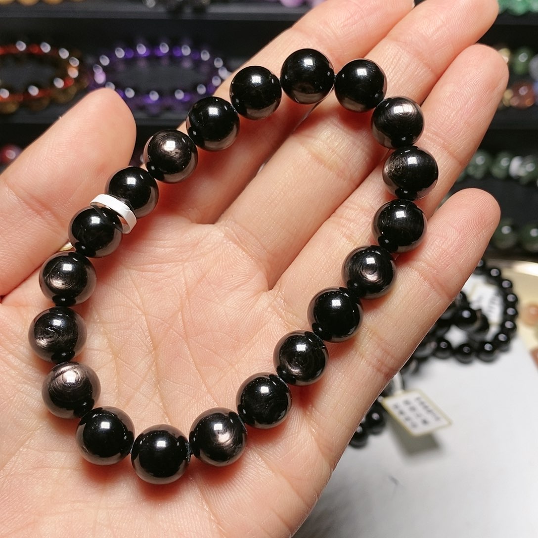 辉石手串未镶嵌金运石10